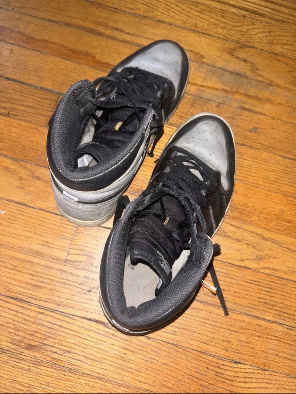 Jordan Black and Gray High-Top Sneakers
